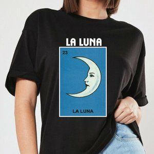 La Luna Loteria Mexican Bingo Shirt Women's Racer back Moon